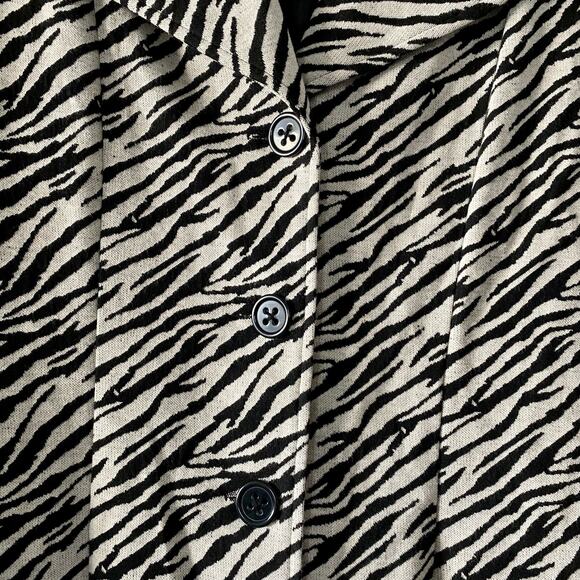 Cato Jacket Blazer Zebra Striped Button Up Animal Print Safari Size Large NWT - Picture 11 of 14
